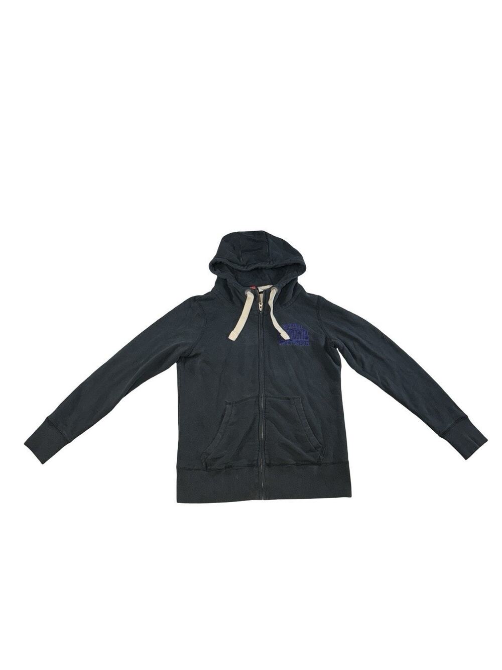 Puma Women’s Large Black Full Zip Hoodie Original Sportswear Embroidered Logo